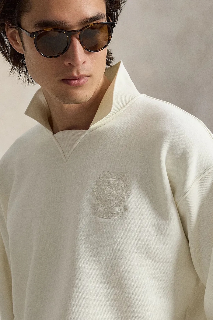 Polo Ralph Lauren hanorac pentru bărbați din bumbac Wimbledon bej 710B16060