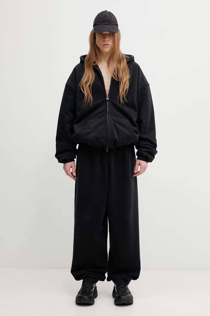Bavlněná mikina VETEMENTS Embroidered Cross ME76BJ005B černá