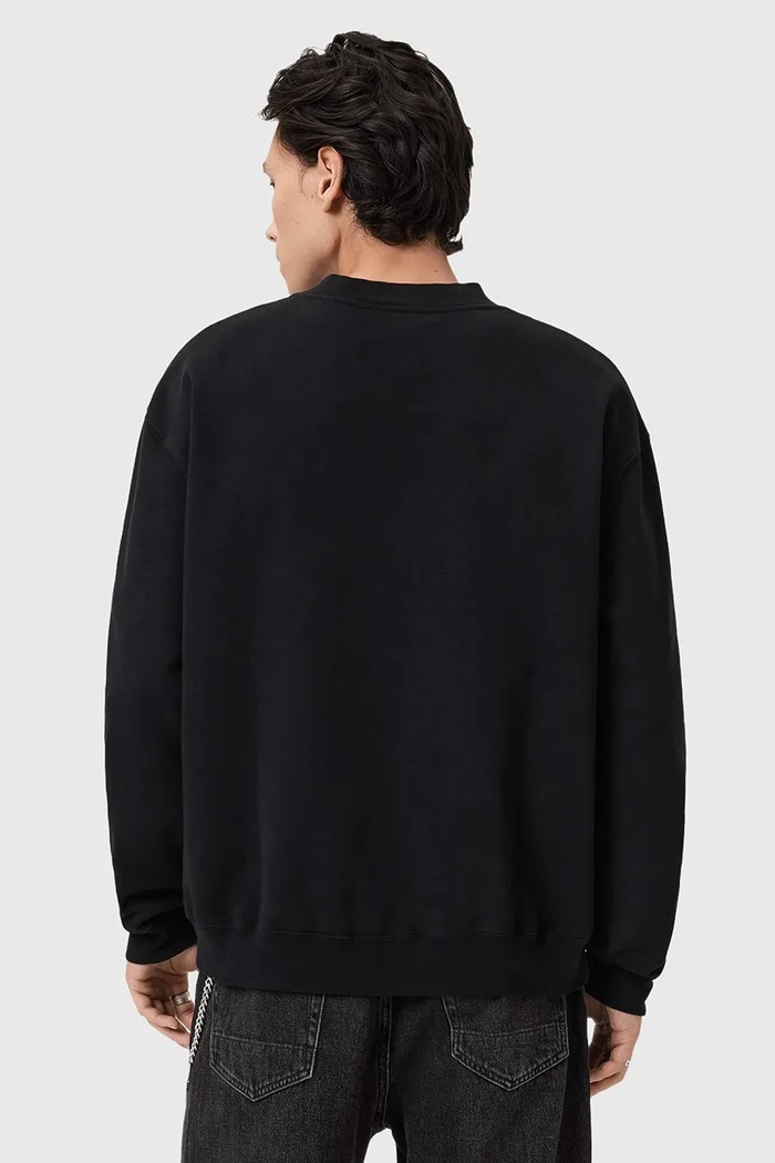 Bavlněná mikina AllSaints XANDER M001NE černá SS26