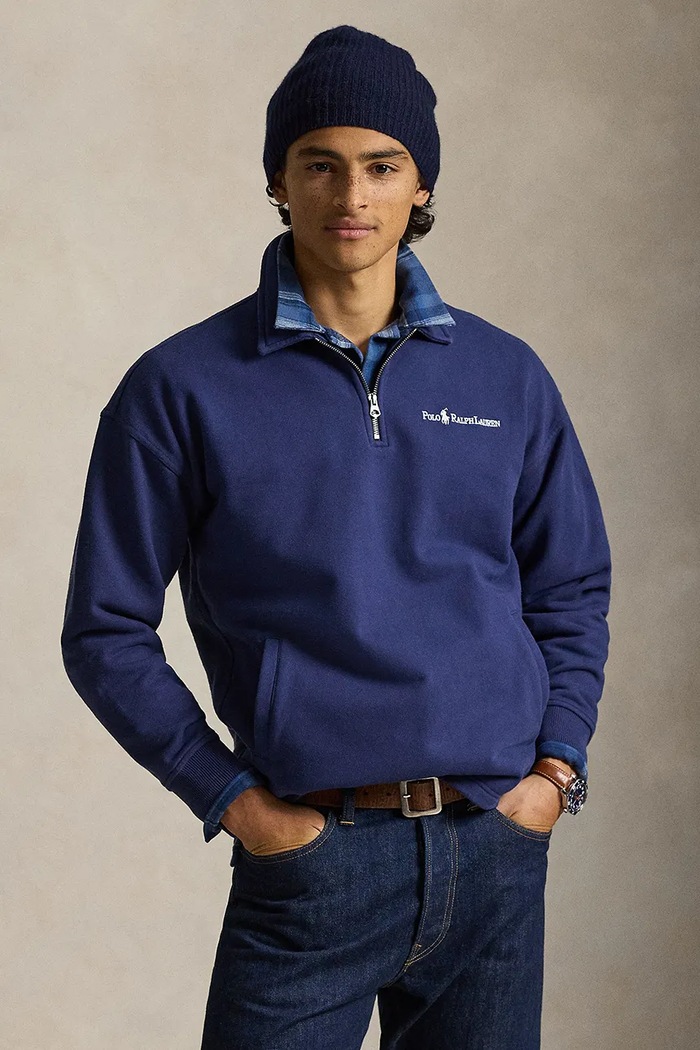 Polo Ralph Lauren mikina pánska s bavlnou tmavomodrá 710B13514