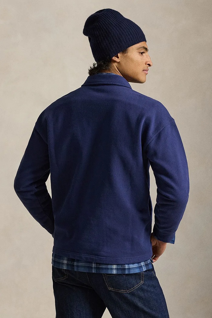 Polo Ralph Lauren mikina pánska s bavlnou 710B13514 tmavomodrá SS26