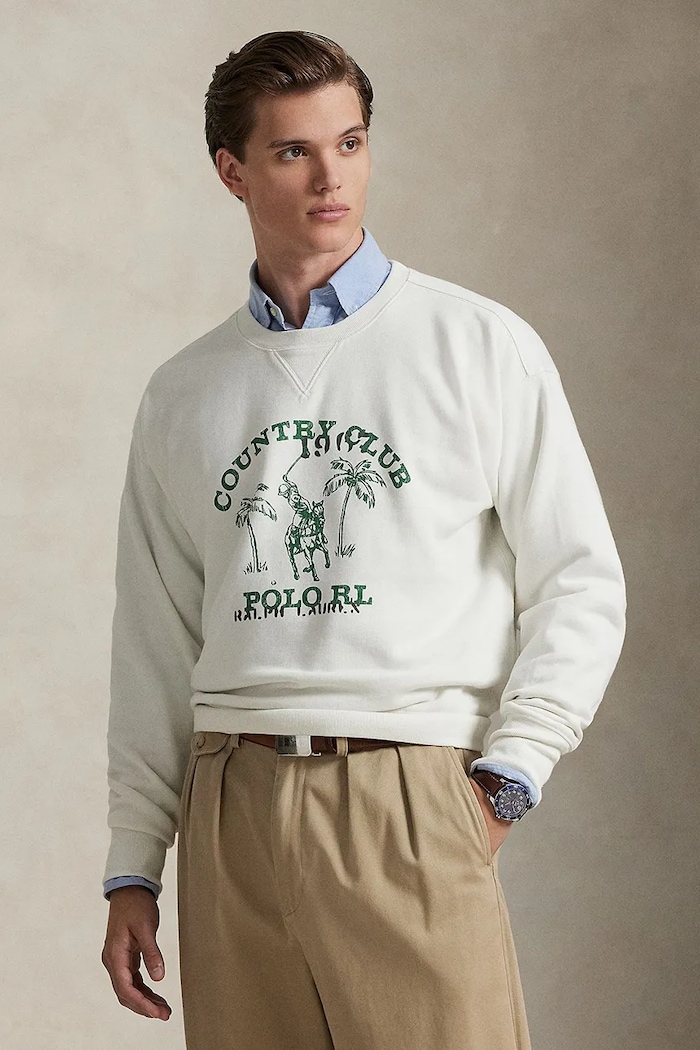 Polo Ralph Lauren bluză print bej 710B13518