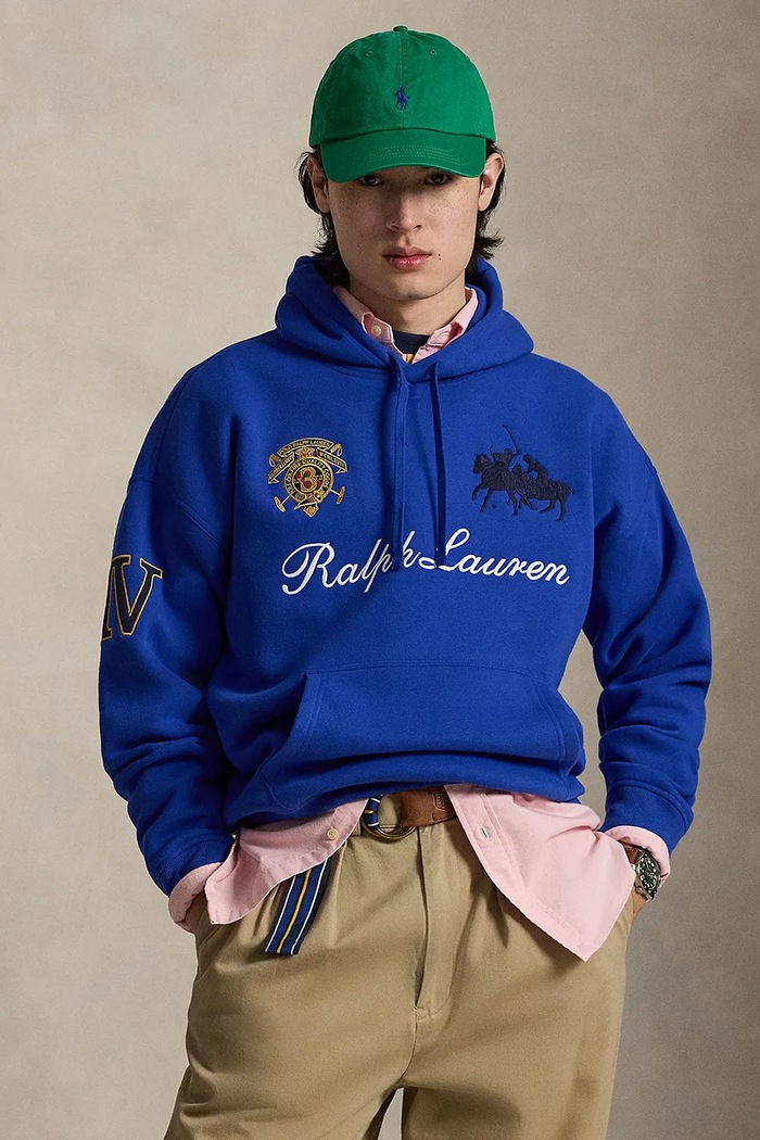 Mikina Polo Ralph Lauren s kapucí modrá 710B14217
