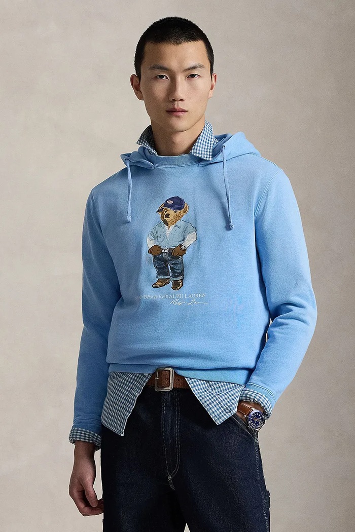 Pulover Polo Ralph Lauren S kapuco modra 710B14619