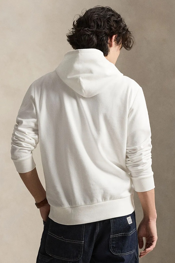 Polo Ralph Lauren bluza z kapturem męska z bawełną 710B14661 biały SS26