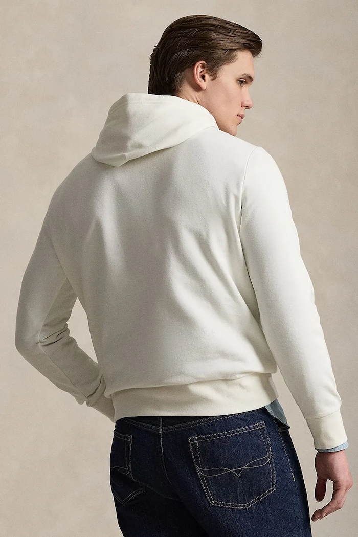Polo Ralph Lauren hanorac cu glugă pentru bărbați cu bumbac 710B14661 bej SS26