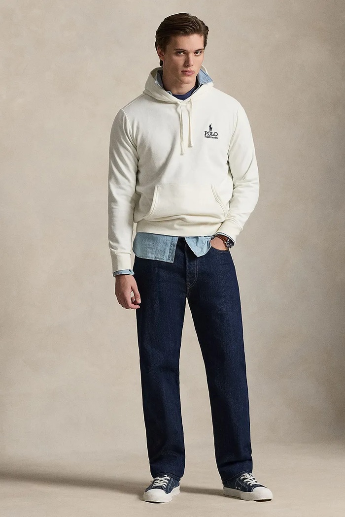 Îmbrăcăminte Polo Ralph Lauren hanorac cu glugă pentru bărbați cu bumbac 710B14661 bej