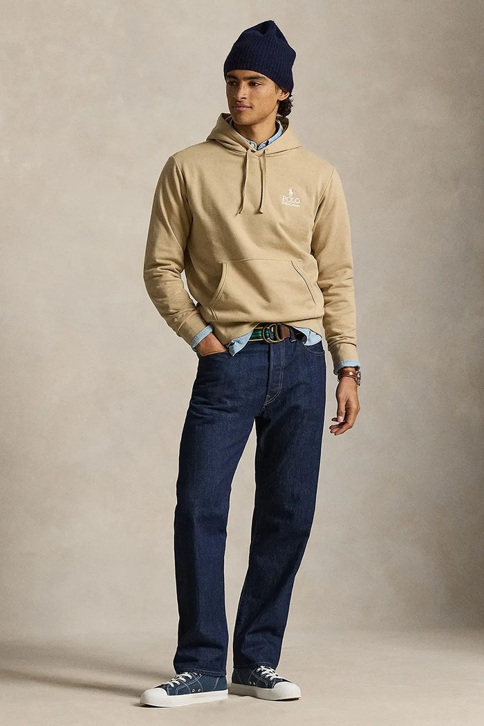 Îmbrăcăminte Polo Ralph Lauren hanorac cu glugă pentru bărbați cu bumbac 710B14661 maro