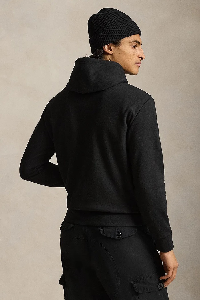 Polo Ralph Lauren hanorac cu glugă pentru bărbați cu bumbac 710B14661 negru SS26