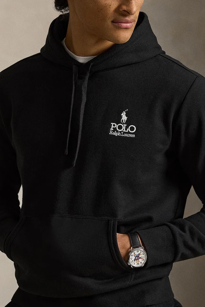 Polo Ralph Lauren hanorac cu glugă pentru bărbați cu bumbac negru 710B14661