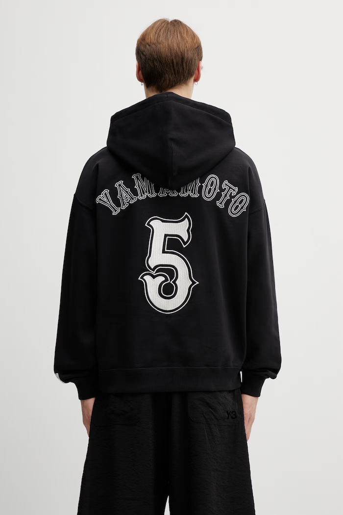 Y-3 cotton sweatshirt EL5 GFX HOODIE cotton black KQ9305