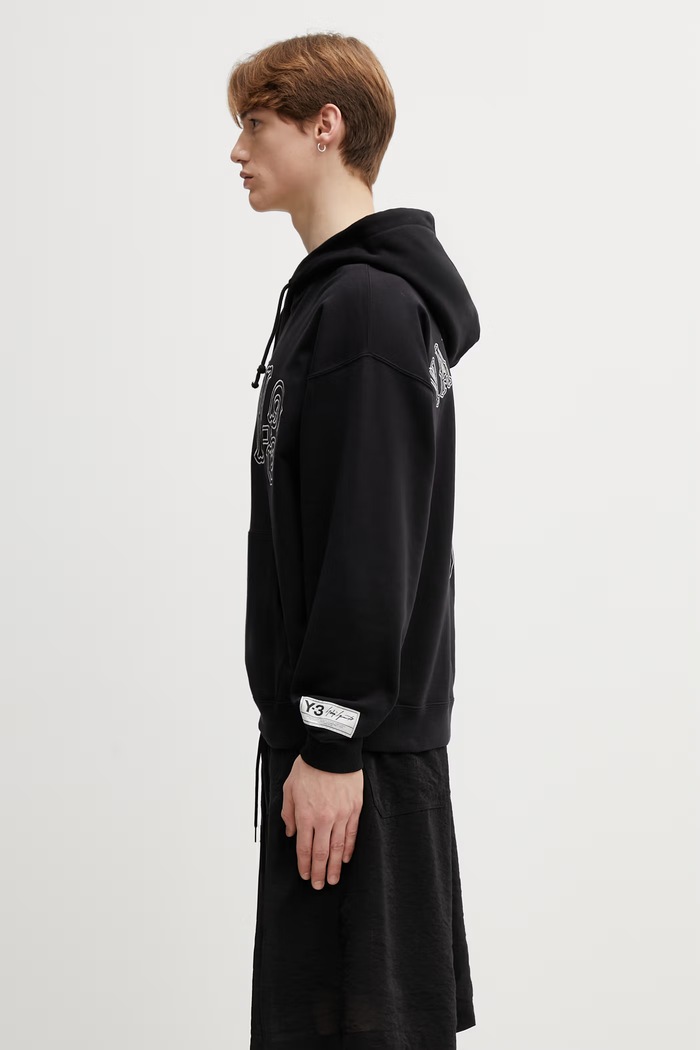 Y-3 cotton sweatshirt EL5 GFX HOODIE KQ9305 black SS26