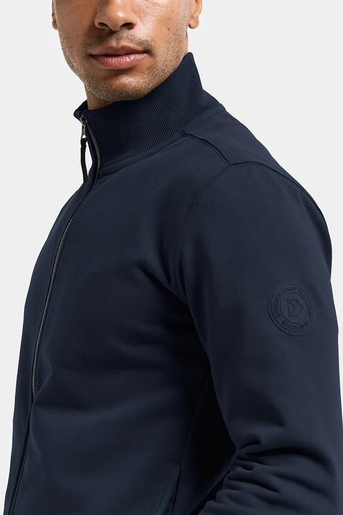 Bluza rozpinana męska z bawełną JAKE Didriksons granatowy 506119