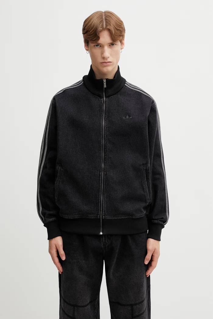 adidas Originals DENIM FB TT mikina rifľová pánska čierna KD1516