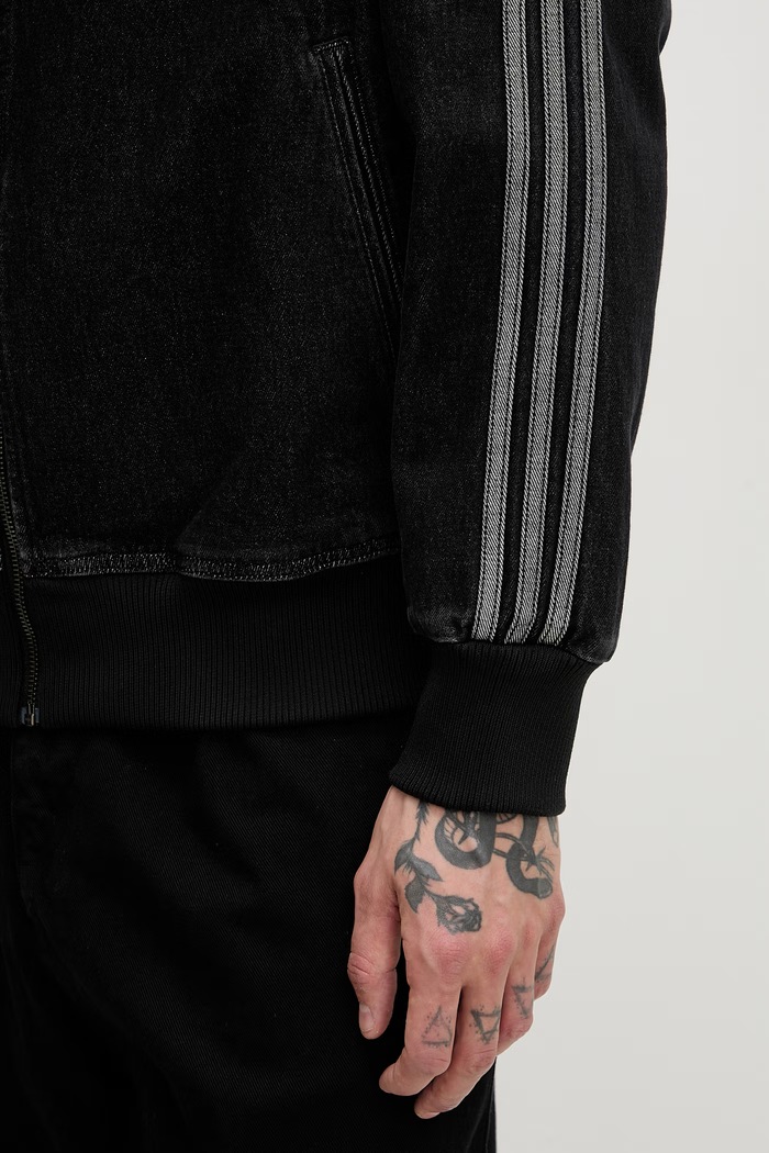 adidas Originals hanorac pentru bărbați, din denim DENIM FB TT KD1516 negru
