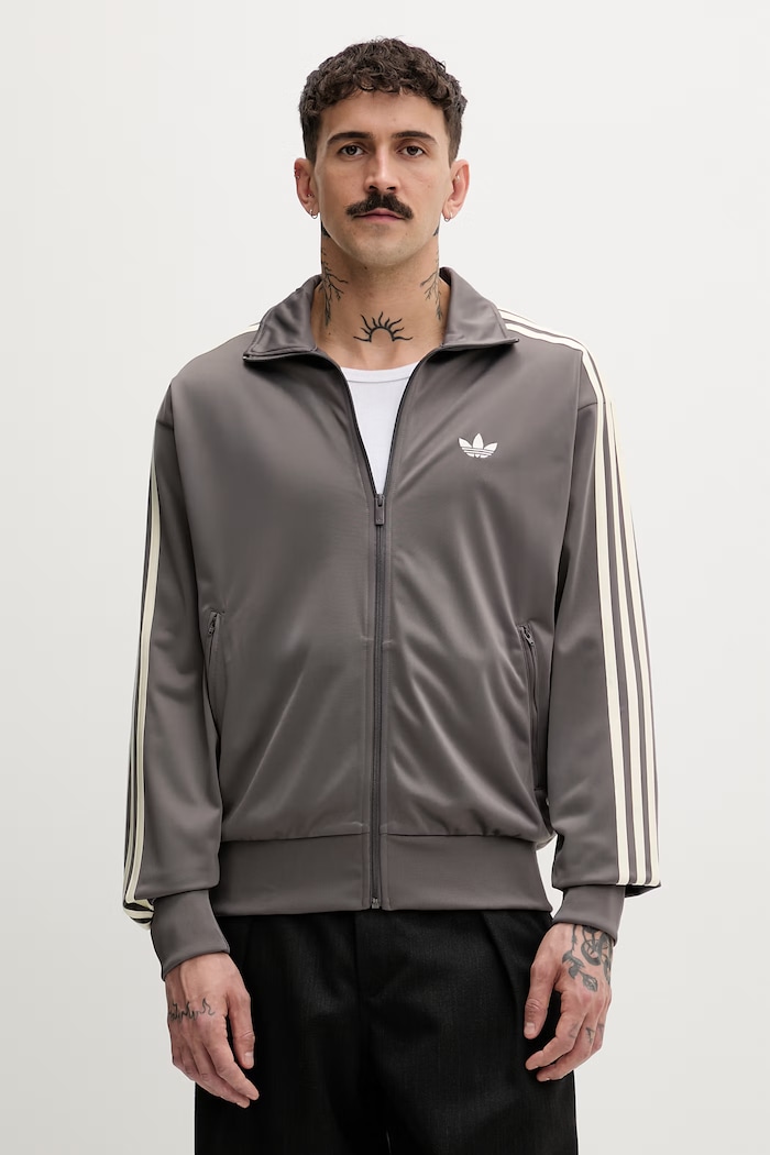 adidas Originals bluză FIREBIRD TT imprimeu gri KE1645