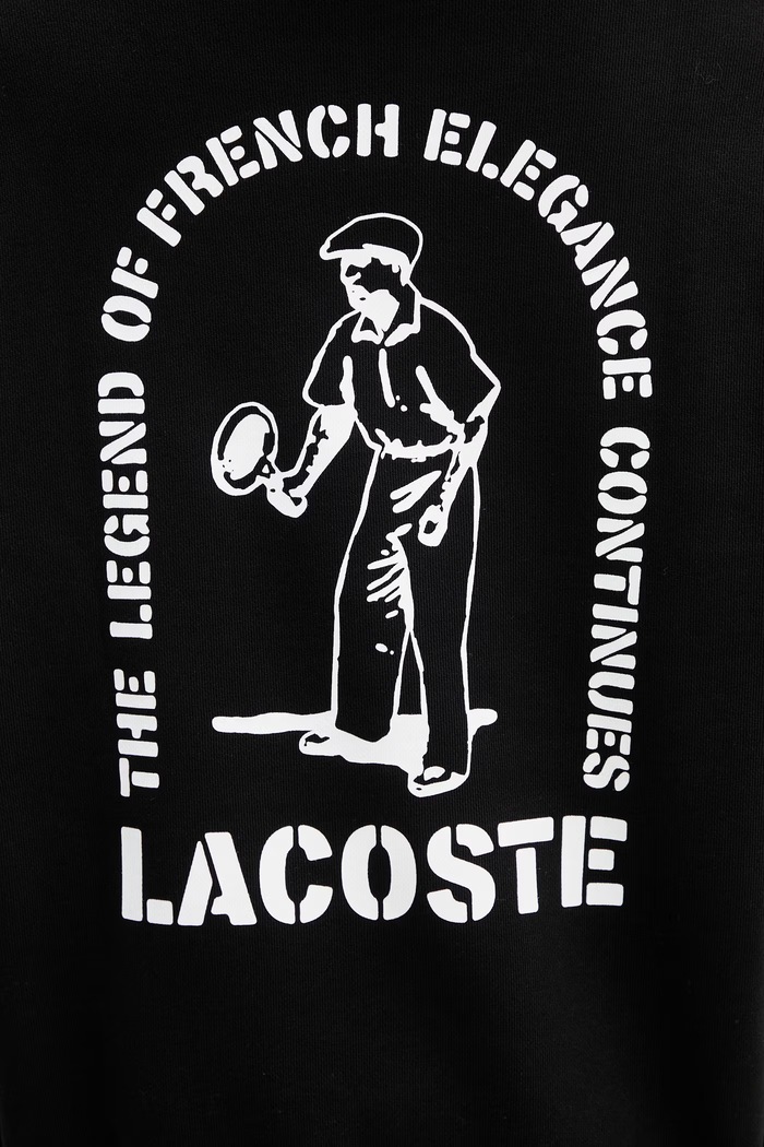 Lacoste μπλούζα με κουκούλα βαμβακερή ανδρική μαύρο SH1371