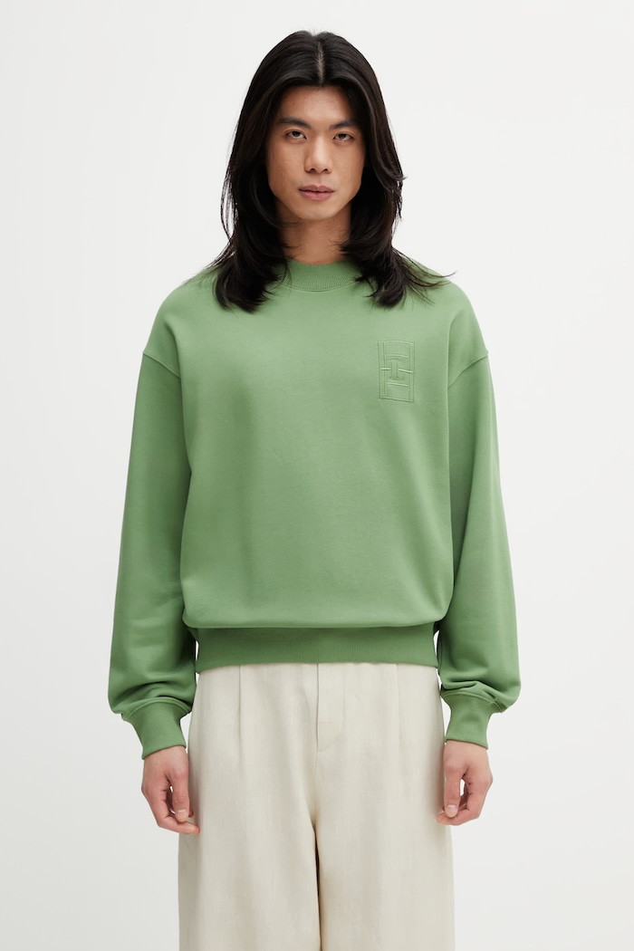 Lacoste mikina pánska s bavlnou zelená SH1682