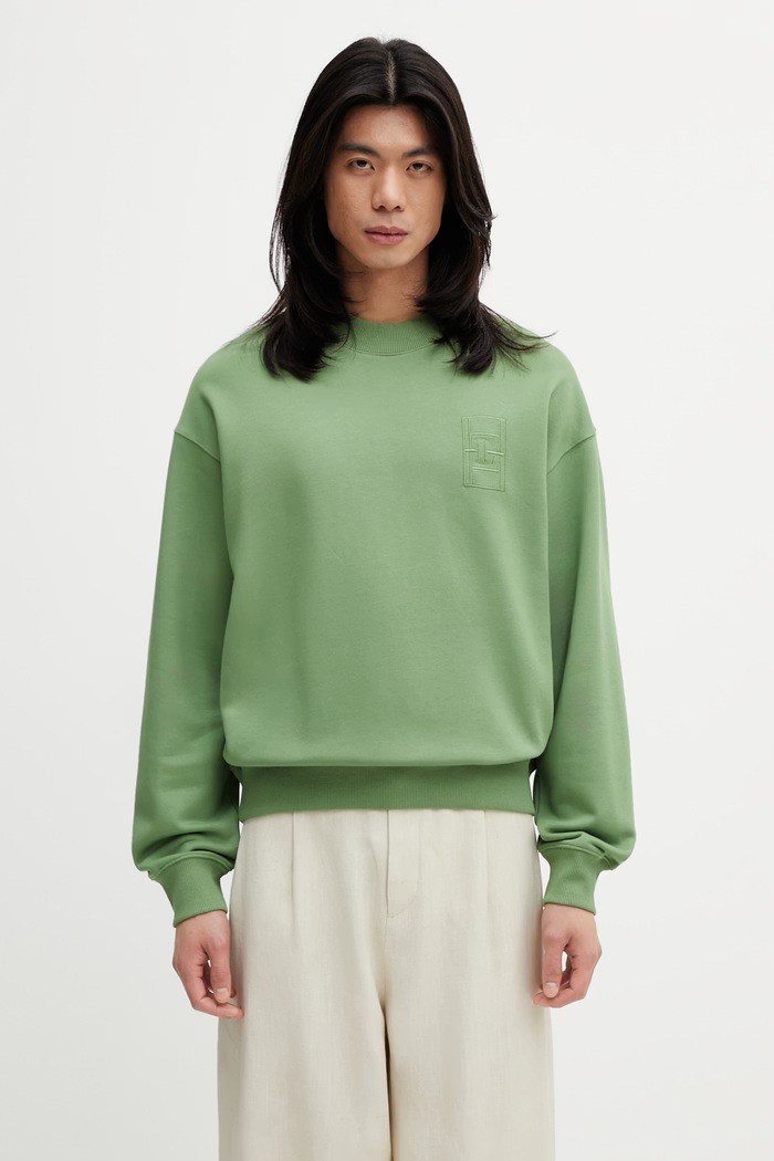 Lacoste dukserica s pamukom za muškarce zelena SH1682