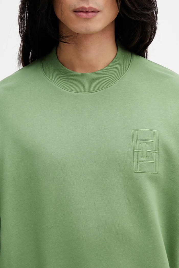 Lacoste dukserica s pamukom za muškarce zelena SH1682