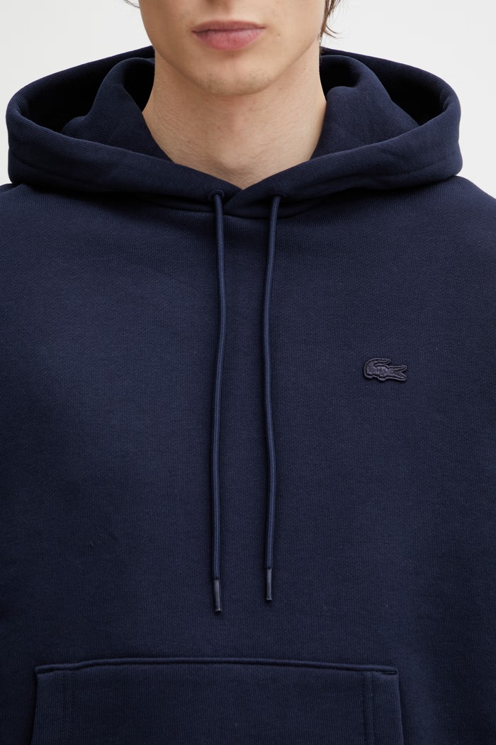 Lacoste felpa in cotone blu navy SH7741