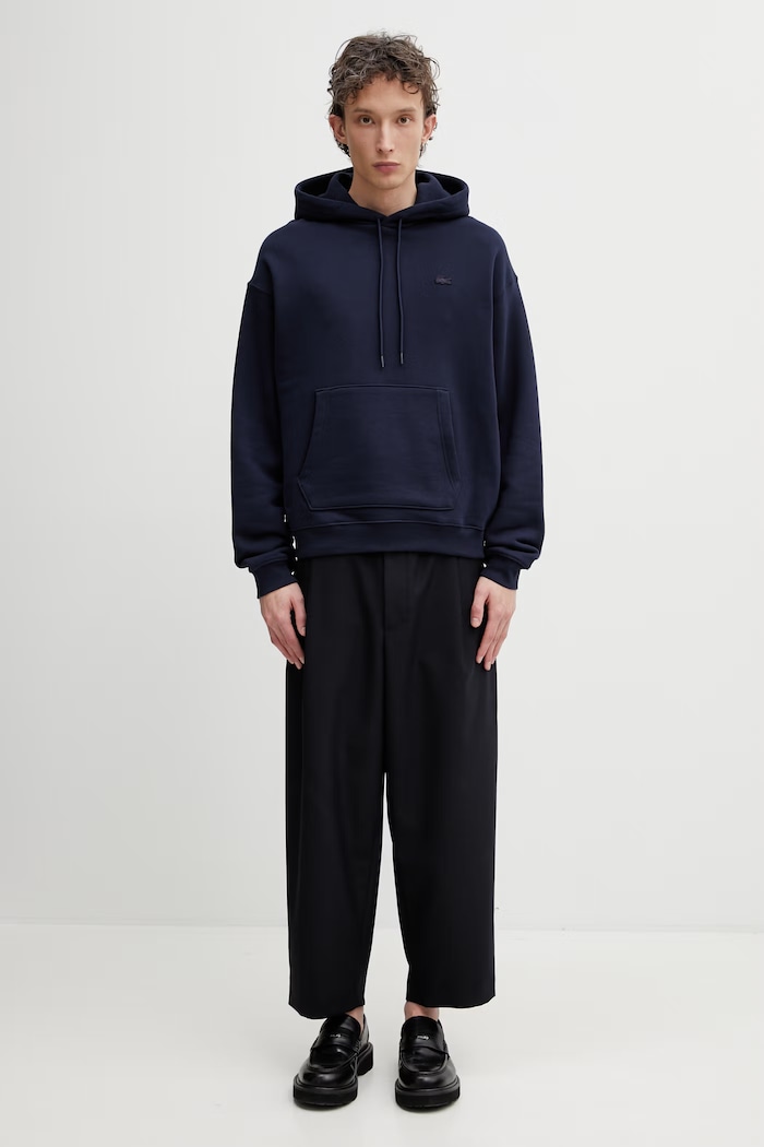 Lacoste felpa in cotone SH7741 blu navy