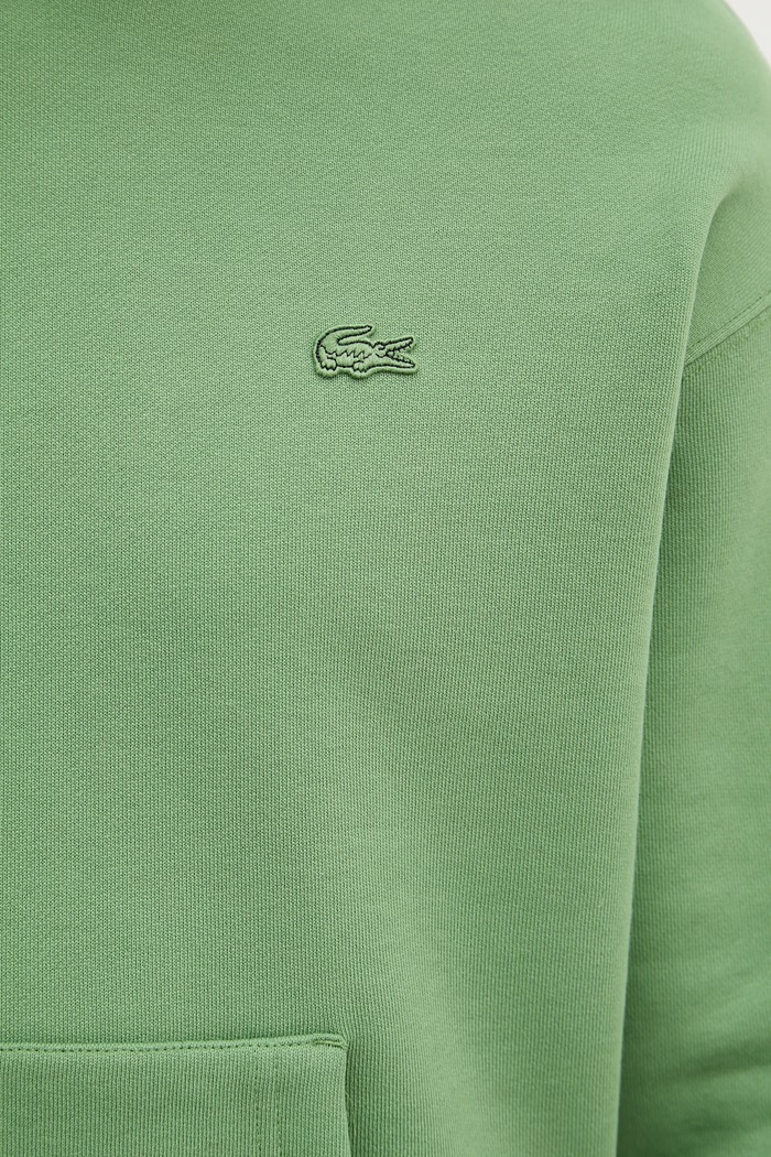 Bavlnená mikina Lacoste SH7741 zelená