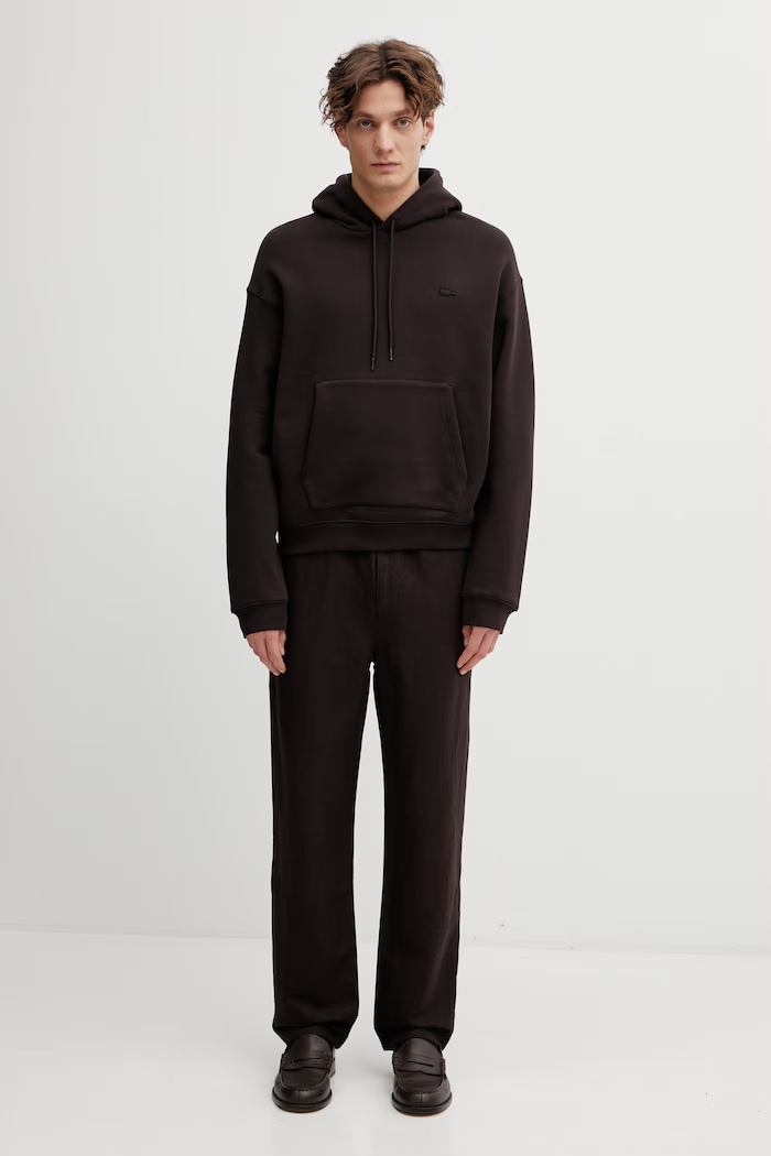 Lacoste felpa in cotone SH7741 marrone