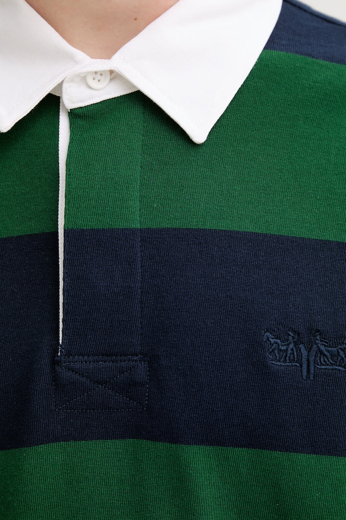 Levi's longsleeve din bumbac HUDSON BOXY RUGBY 005FO verde