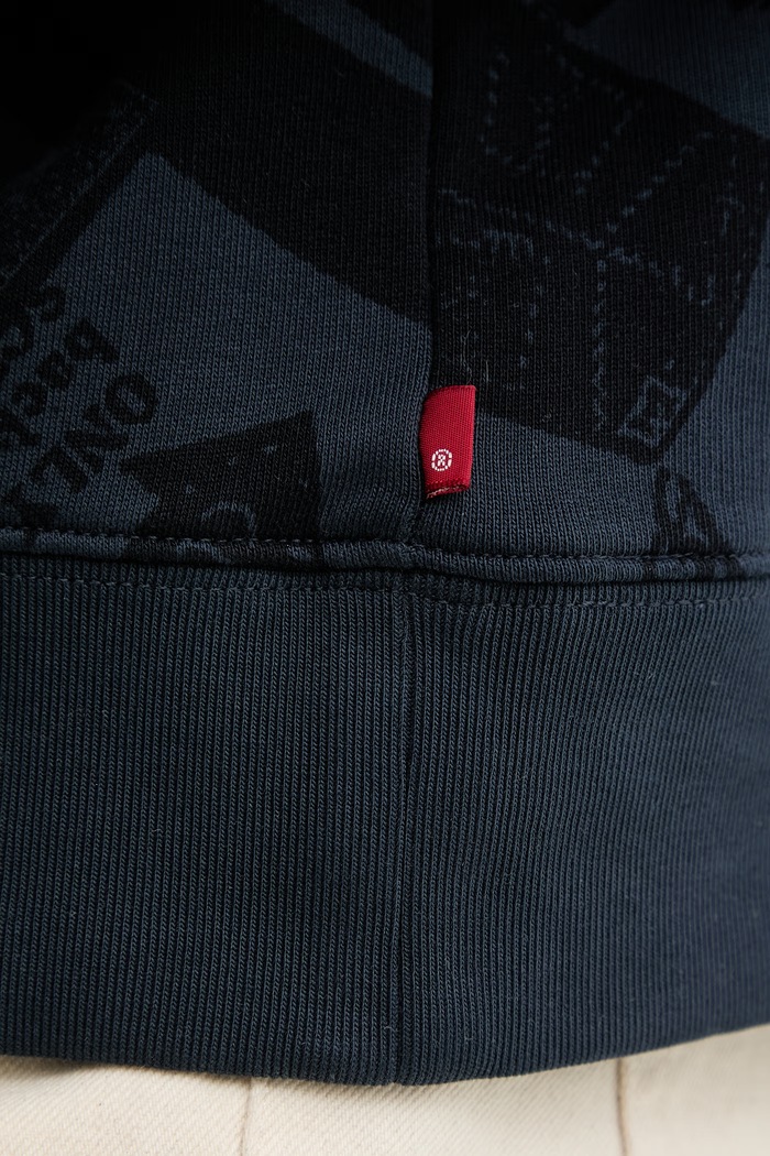 Bavlnená mikina Levi's SUNSET GRAPHIC HOODIE 0065D tmavomodrá