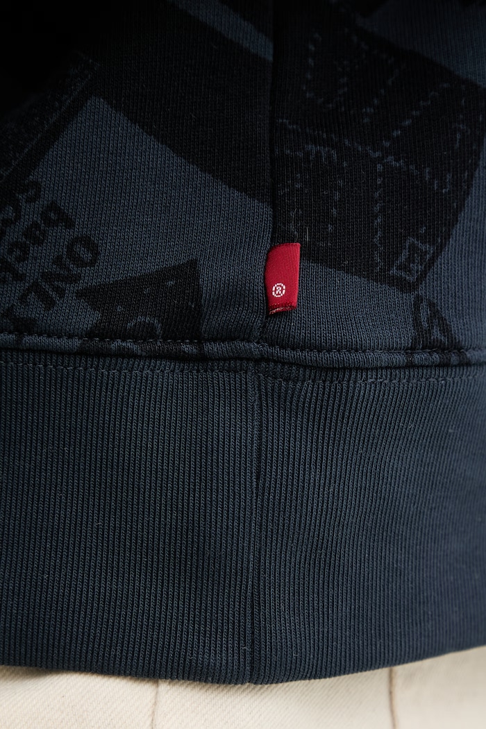 Bavlnená mikina Levi's SUNSET GRAPHIC HOODIE 0065D tmavomodrá
