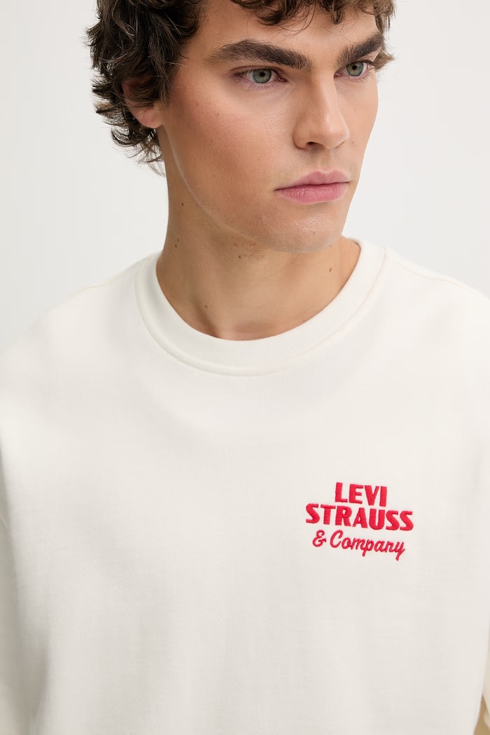 Levi's bluză RELAXD GRAPHIC CREW bej 38712.0475