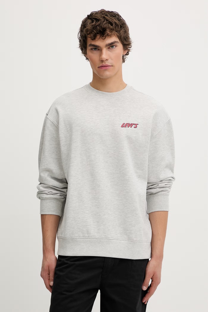 Levi's bluză RELAXD GRAPHIC CREW print gri 38712.0489