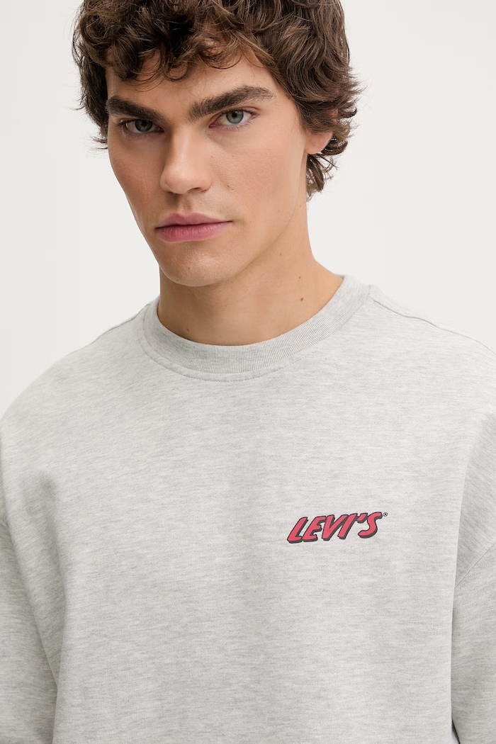 Levi's bluză RELAXD GRAPHIC CREW gri 38712.0489