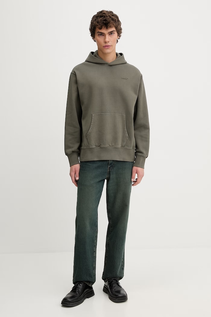 Mikina Levi's THE AUTHENTIC HOODIE A8435.0040 zelená SS26