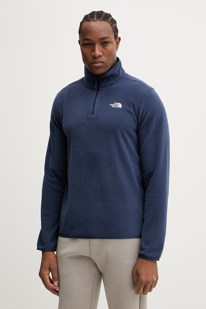 Fleecová mikina The North Face bez kapucne tmavomodrá NF0A8D0Q8K21