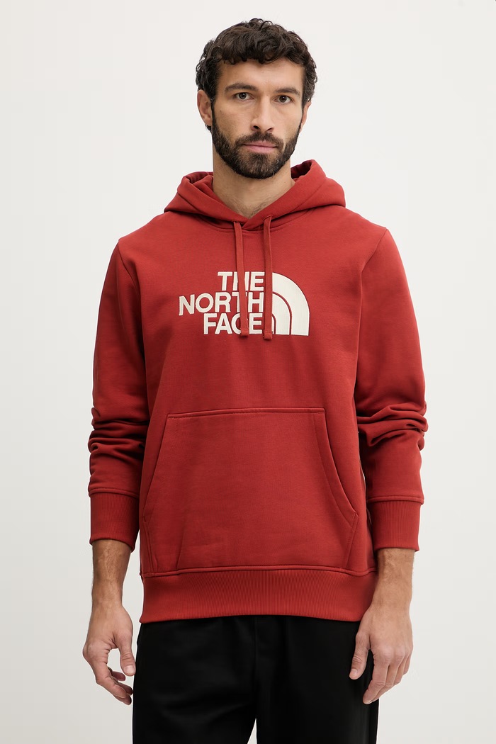 Mikina The North Face Drew Peak s kapucňou oranžová NF0A89EMMUI1