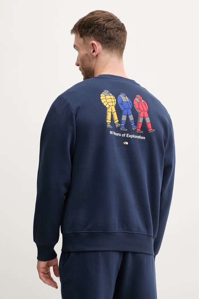 Mikina The North Face CELEBRATION bez kapucne tmavomodrá NF0A8GAT8K21