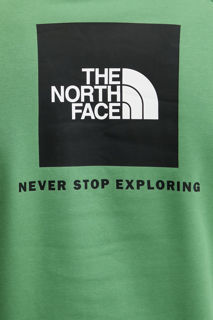The North Face bluză Raglan Redbox NF0A89F9G571 verde