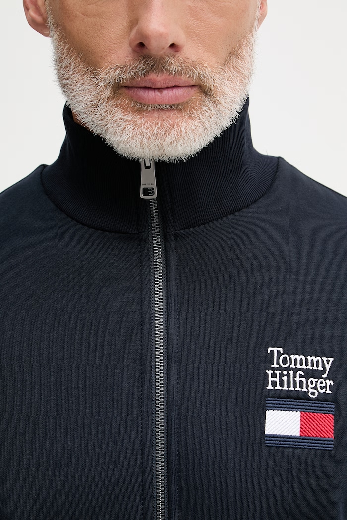 Tommy Hilfiger mikina pánska s bavlnou MW0MW42466 tmavomodrá