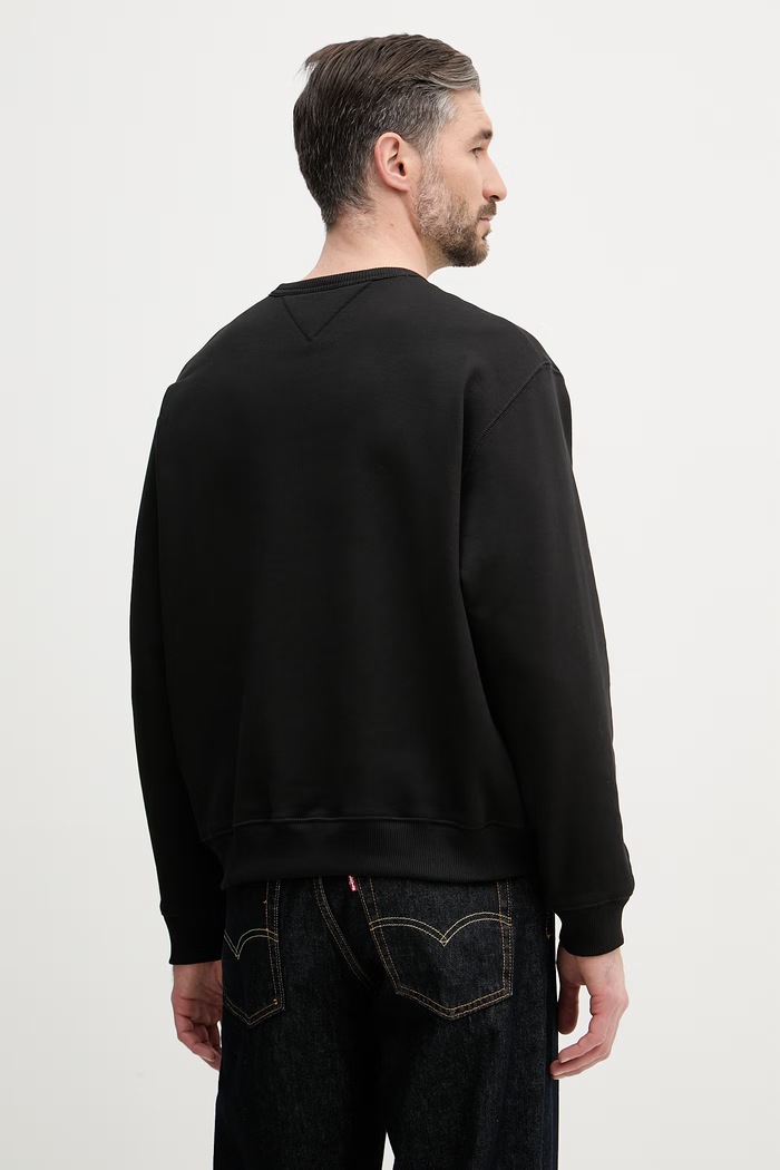 Îmbrăcăminte Tommy Hilfiger hanorac pentru bărbați, din bumbac MW0MW42479 negru
