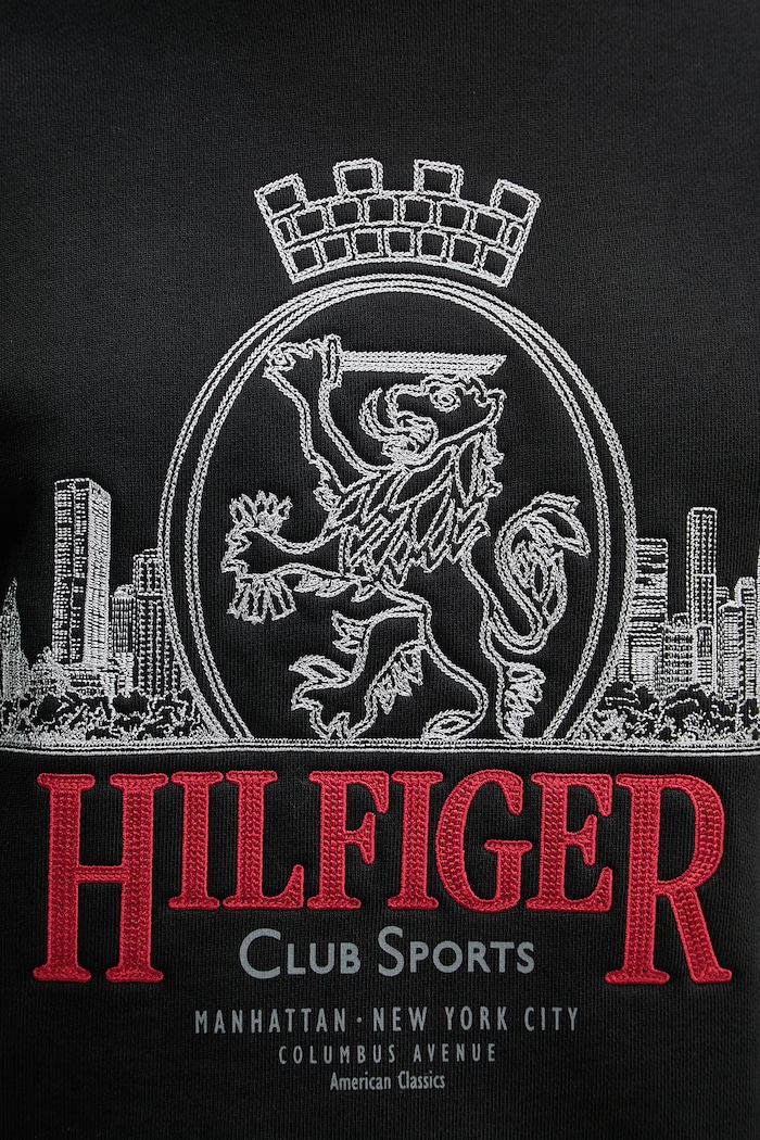 Tommy Hilfiger hanorac pentru bărbați, din bumbac MW0MW42479 negru