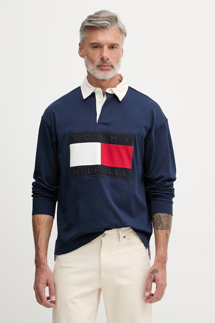 Tommy Hilfiger mikina pánska bavlnená tmavomodrá MW0MW43067