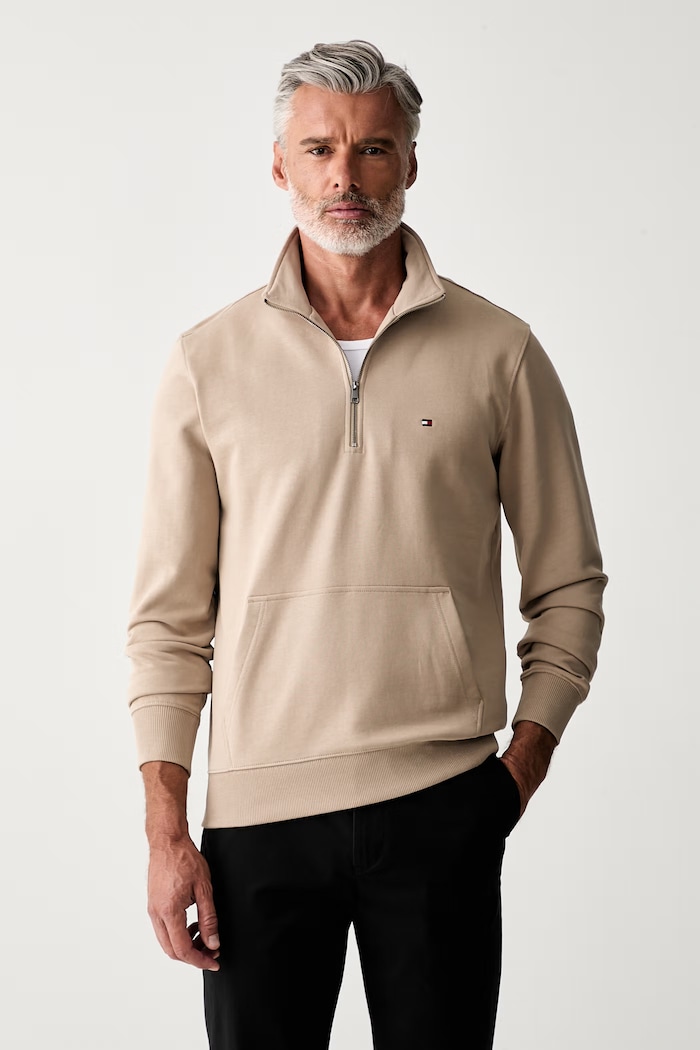 Tommy Hilfiger bluza męska bawełniana beżowy MW0MW43115