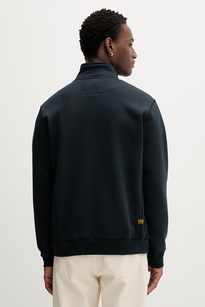 Oblečenie G-Star pánska mikina na zips s bavlnou Premium core track D29292.C235 tmavomodrá