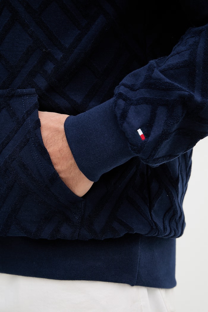 Tommy Hilfiger mikina s kapucňou pánska bavlnená SUMMER MW0MW42472 tmavomodrá