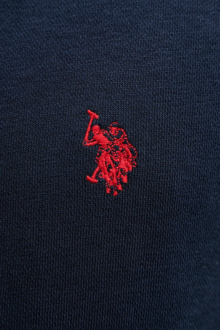 U.S. Polo Assn. mikina pánska s bavlnou DHM LB CREW MUP3356 tmavomodrá