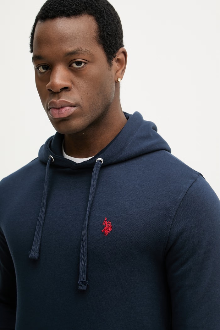 U.S. Polo Assn. hanorac cu glugă bărbătesc cu bumbac DHM LB bleumarin MUP4412