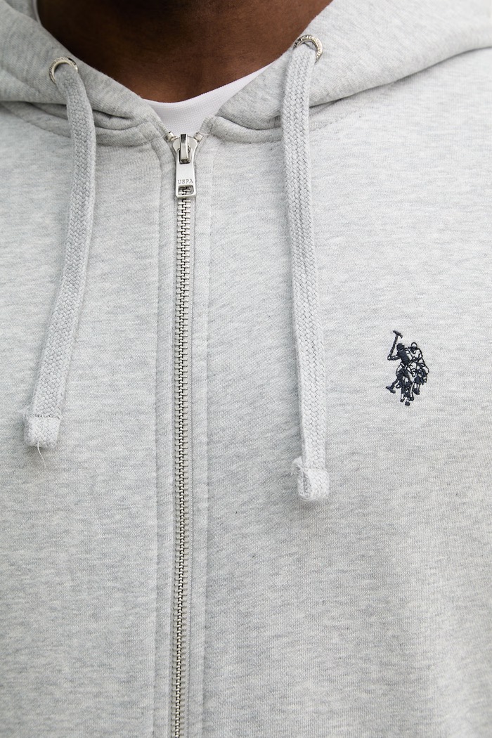 U.S. Polo Assn. bluza rozpinana męska z bawełną DHM LB MUP4413 szary