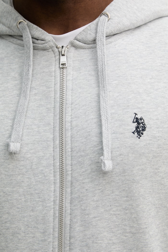 U.S. Polo Assn. bluza rozpinana męska z bawełną DHM LB MUP4413 szary